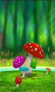 超清3D蘑菇动态主题